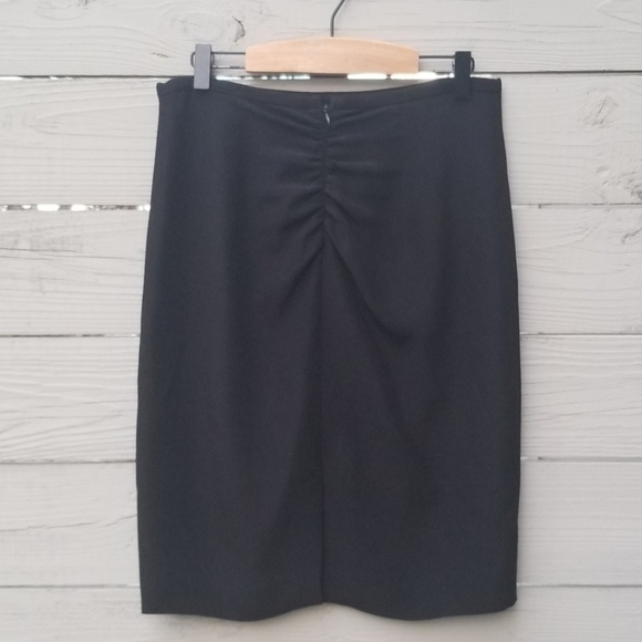 Armani Collezioni Black Ruched Knee Length Skirt - Picture 5 of 7
